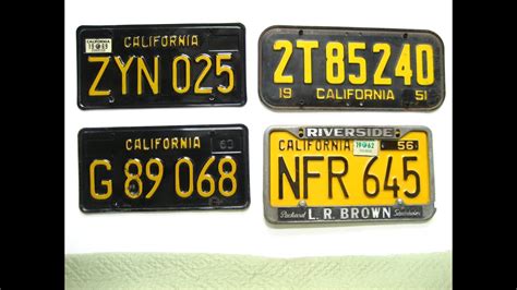 year of manufacture license plates.